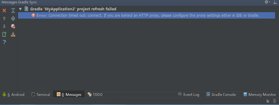 android studio 2.2.2 提示Connection timed out