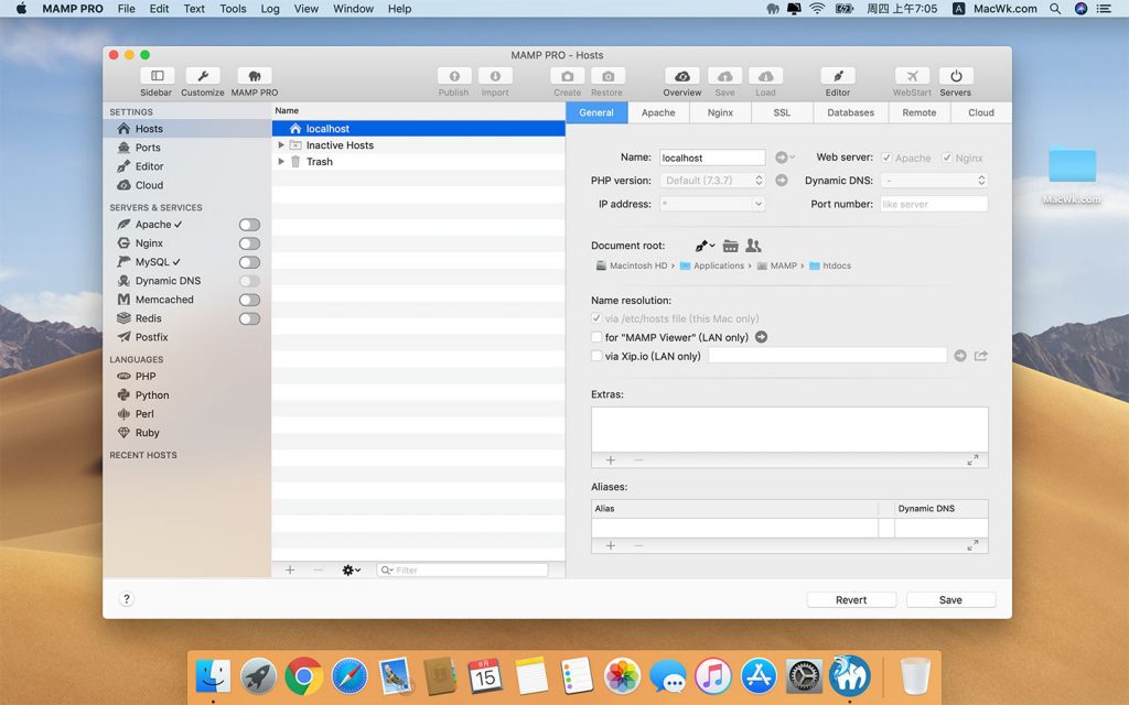 mac MAMP PRO web本地开发环境集成
